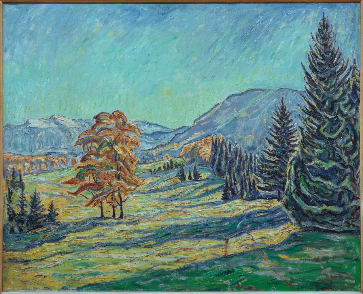 秋の山の風景 作： Theo von Brockhusen