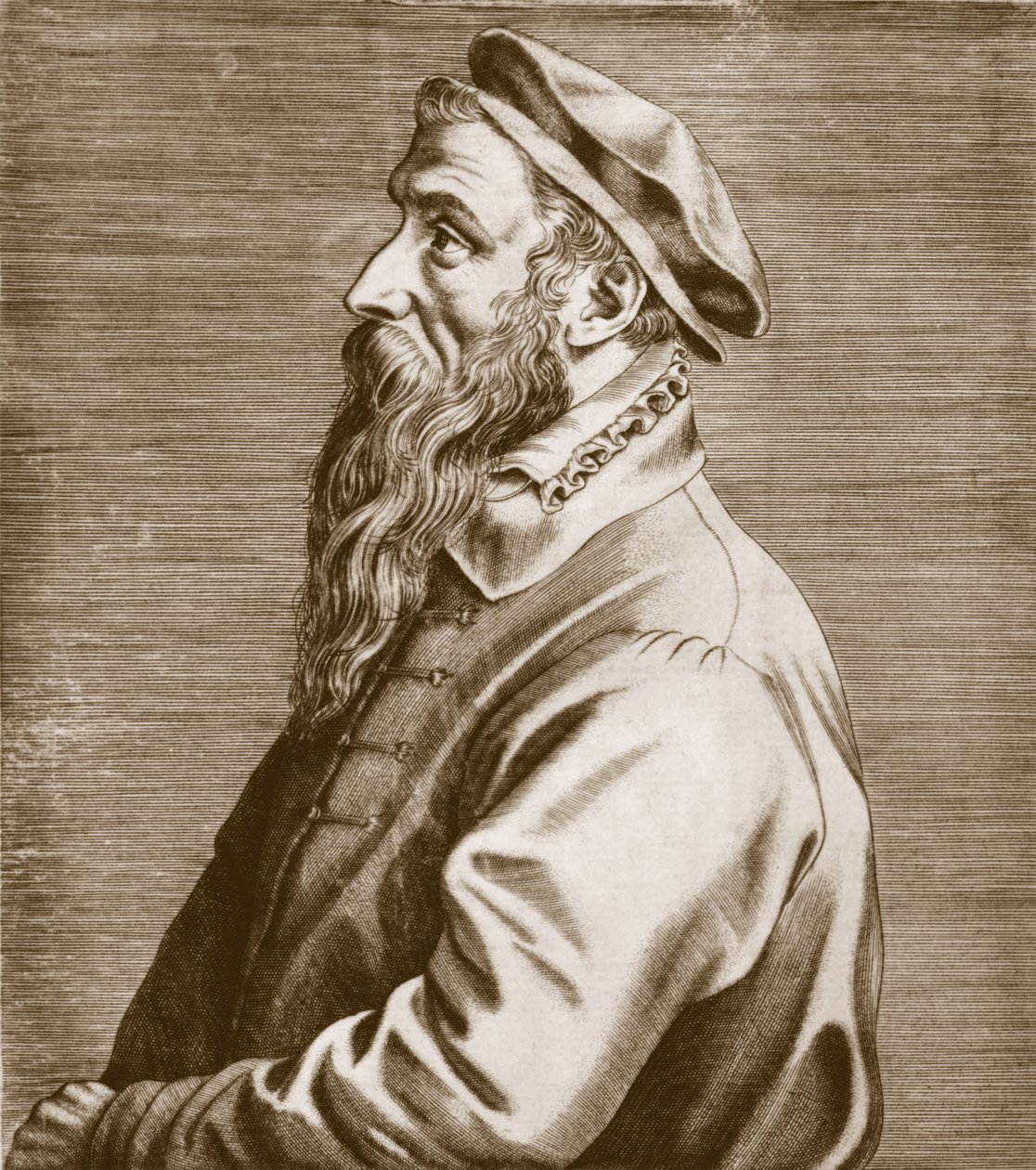 Pieter Brueghel the Elder（c.15278-69）pubの肖像画。 1572 作： セオドア・ガル