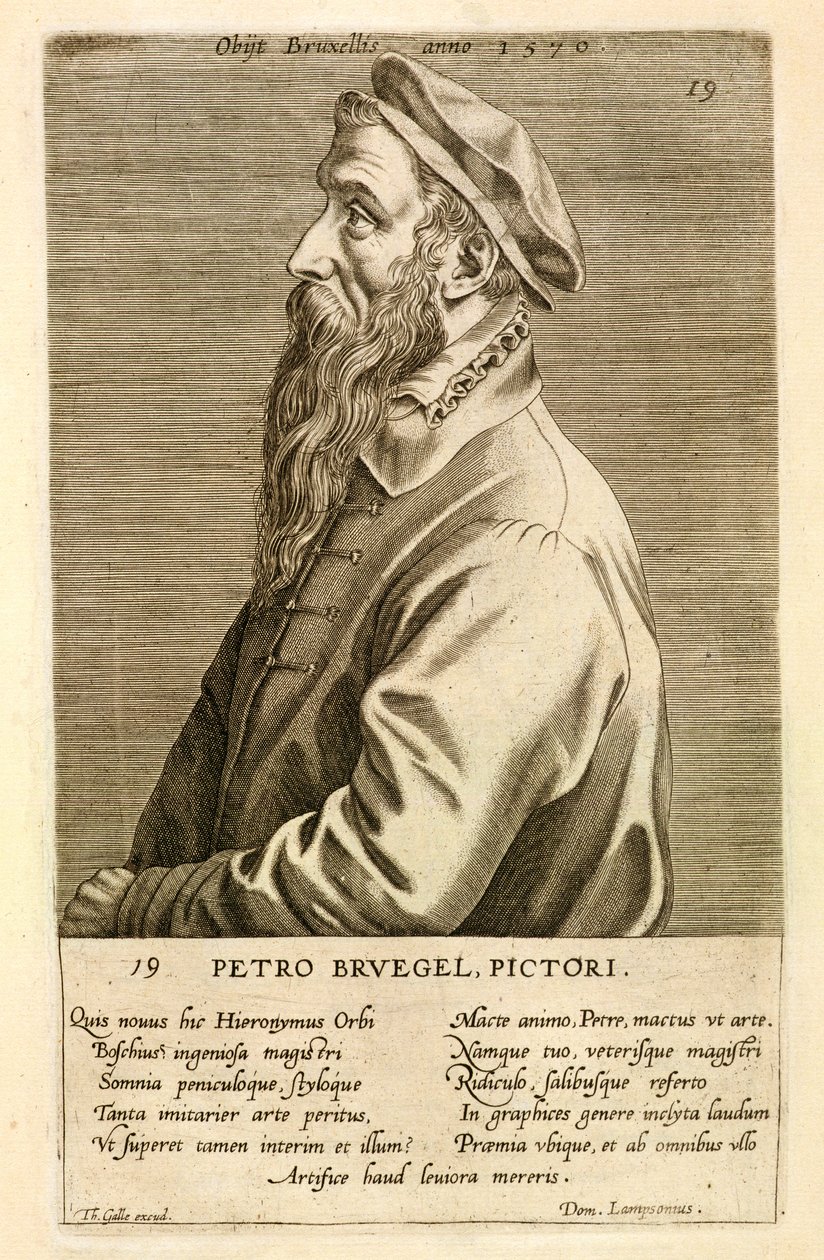 Pieter Brueghel the Elder（c.15278-69）pubの肖像。 1572 作： セオドア・ガル