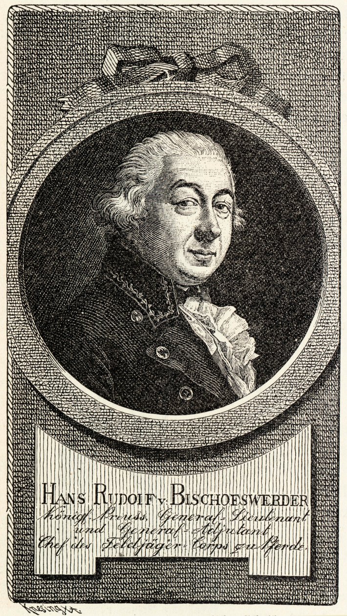 Johann Hans Rudolf von Bischoffwerder 1741-1803。 作： セオドア・クネジング