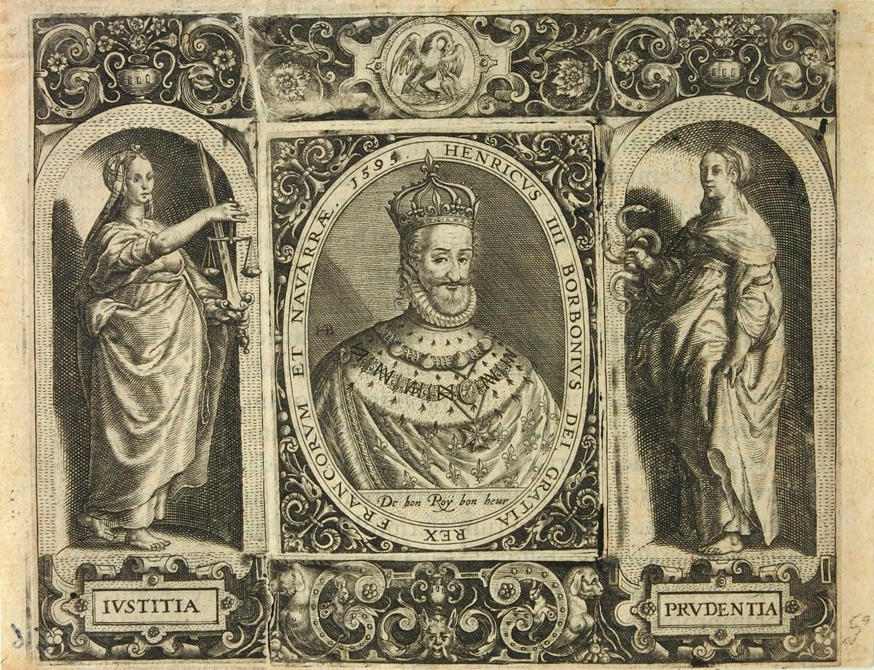 Henricus IIII Borbonius Dei Gratia Rex Francorum et Navarrae 1595 / ブライ，ジャン・テオドール・ド 作： セオドア・ド・ブライ