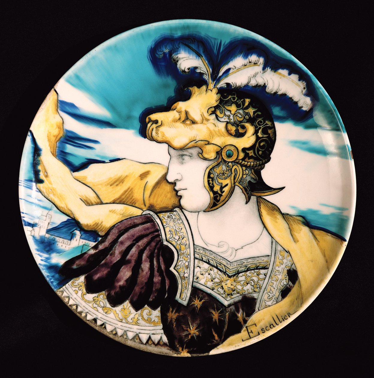 ジュリオロマーノ（1492-1546）（ファイエンス）後のセーヴル料理 作： セオドアとエスカリエ、レオンデッキ