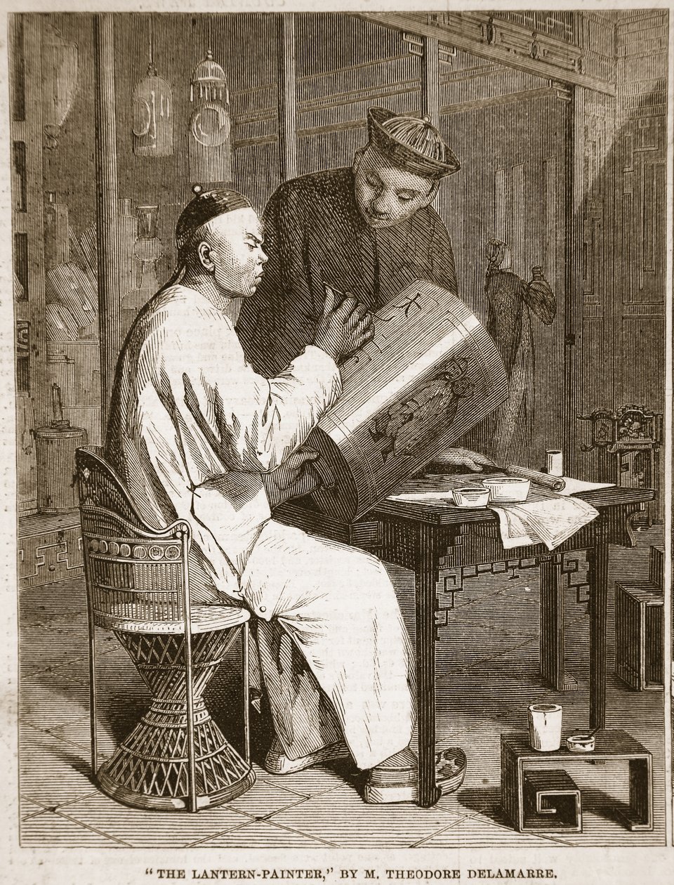 ランタンペインター、「The Illustrated London News」（1861年）のイラスト 作： セオドア・デラマーレ