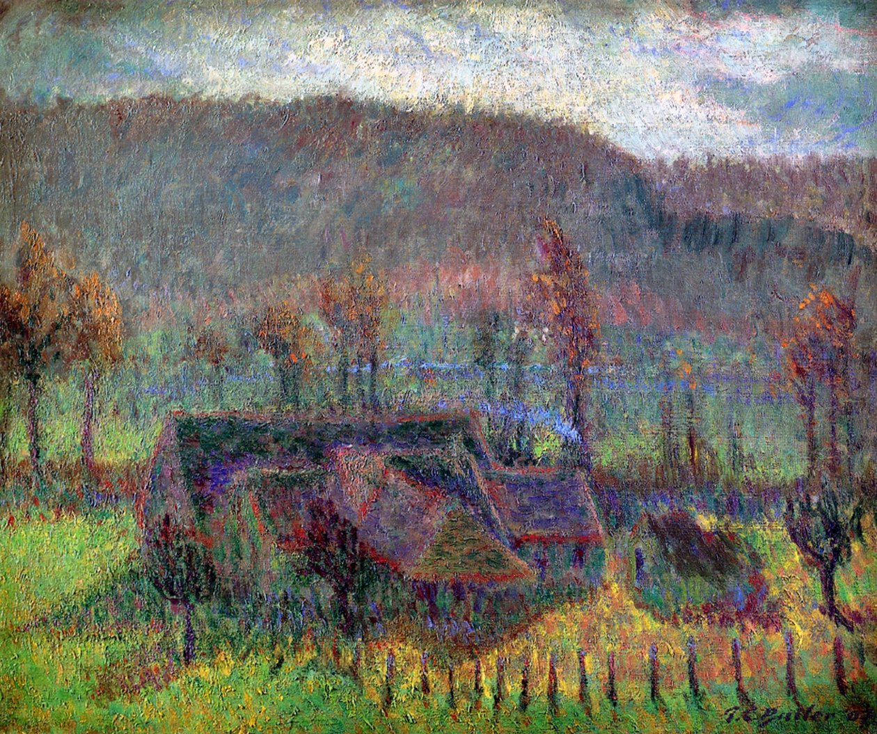 ジヴェルニーのコテージ、1907年頃 作： セオドア・アール・バトラー