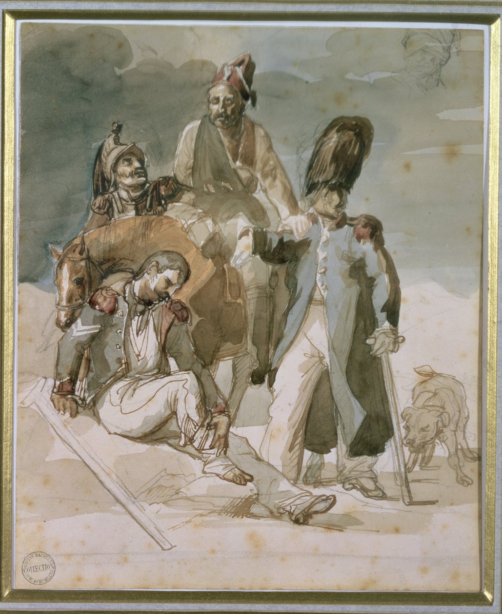 1812年のロシアからのナポレオンのリトリートのエピソード 作： セオドア・ジェリコー