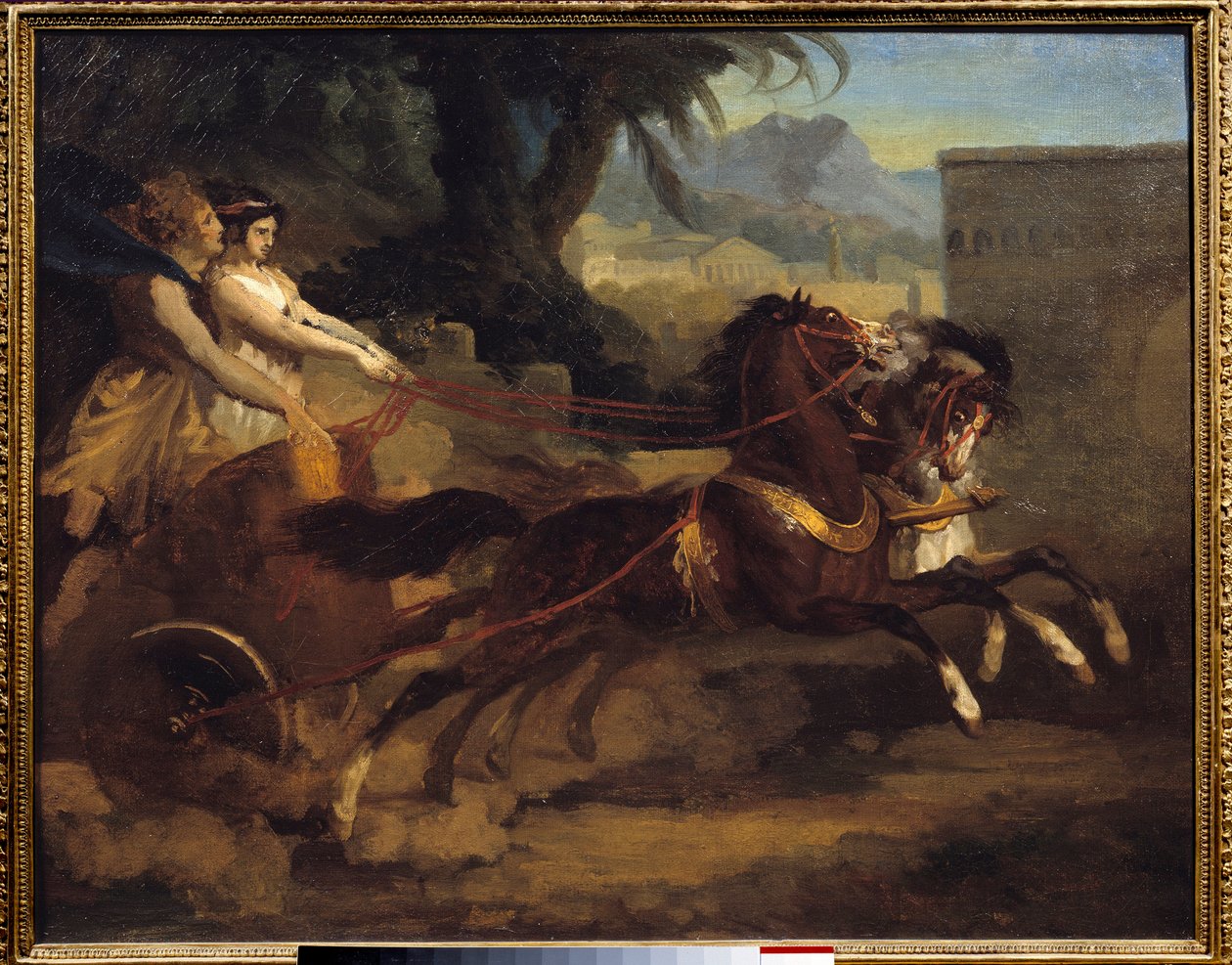 古代の戦車レース テオドール・ジェリコー（1791-1824）による絵画 1808年 dim.0,63x0,79 m ルーアン、ボザール美術館（Musee des Beaux Arts 作： セオドア・ジェリコー