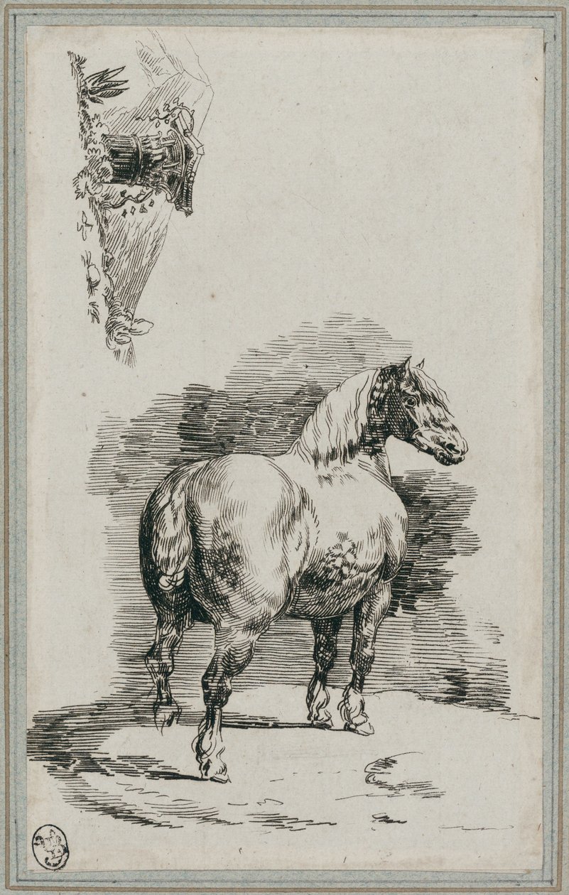 斑入りの灰色の馬（A Dapple-Gray Horse） 作： セオドア・ジェリコー