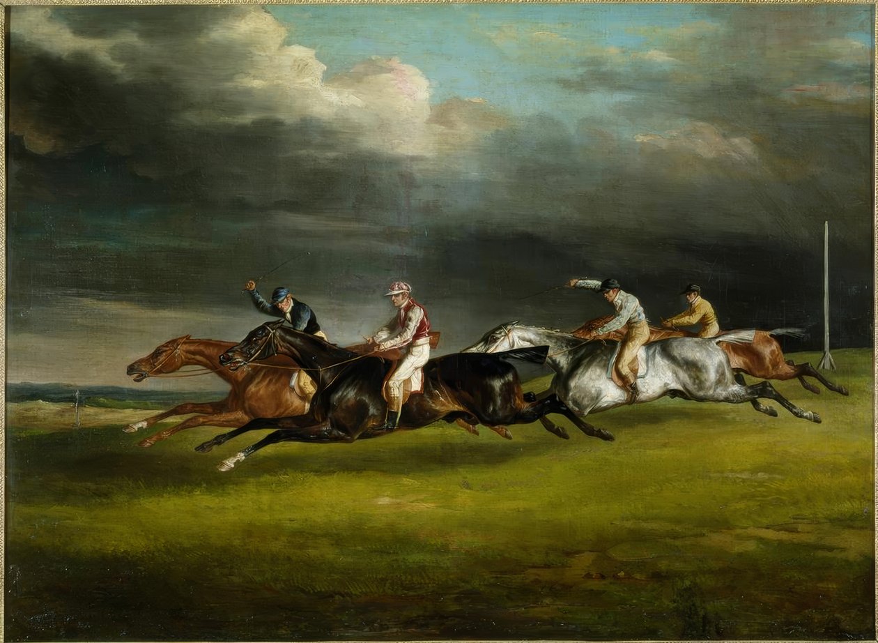 競馬（エプソムでの1821年のダービー） 作： セオドア・ジェリコー