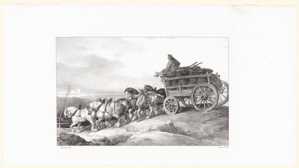 石炭の荷車（The Coal Wagon） 作： セオドア・ジェリコー