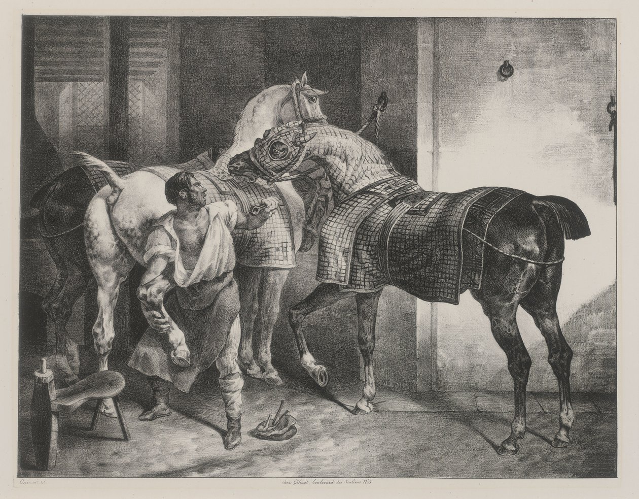 『英国の蹄鉄師』（The English Farrier） 作： セオドア・ジェリコー