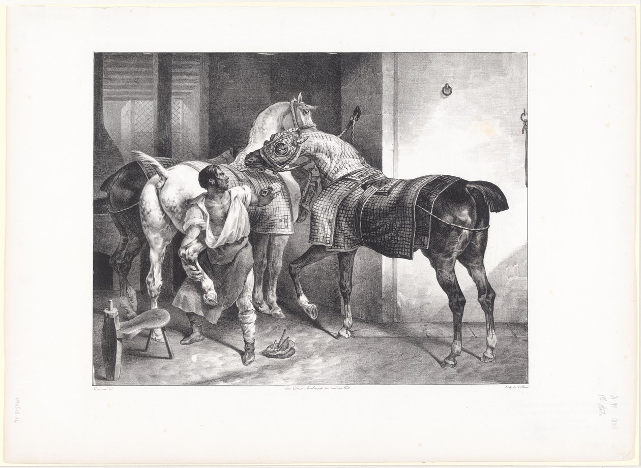 『英国の蹄鉄師』（The English Farrier） 作： セオドア・ジェリコー
