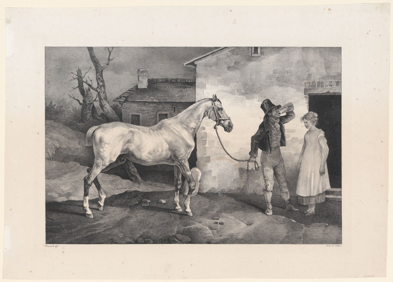 宿屋の入り口に立つ老馬（An Old Horse at the Door of an Inn） 作： セオドア・ジェリコー