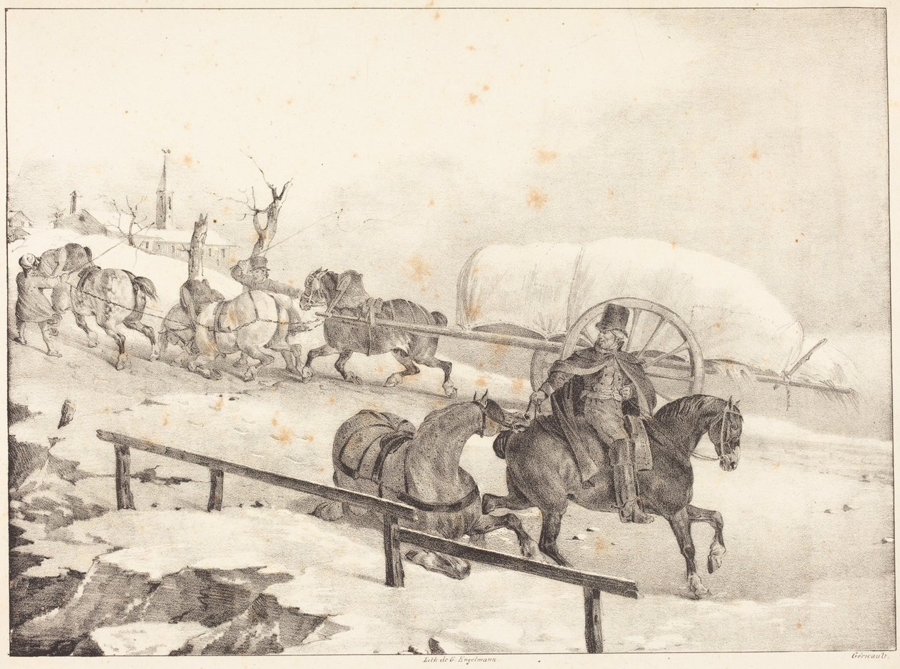 『坂を登る荷馬車』（Wagoner Climbing a Hill） 作： セオドア・ジェリコー