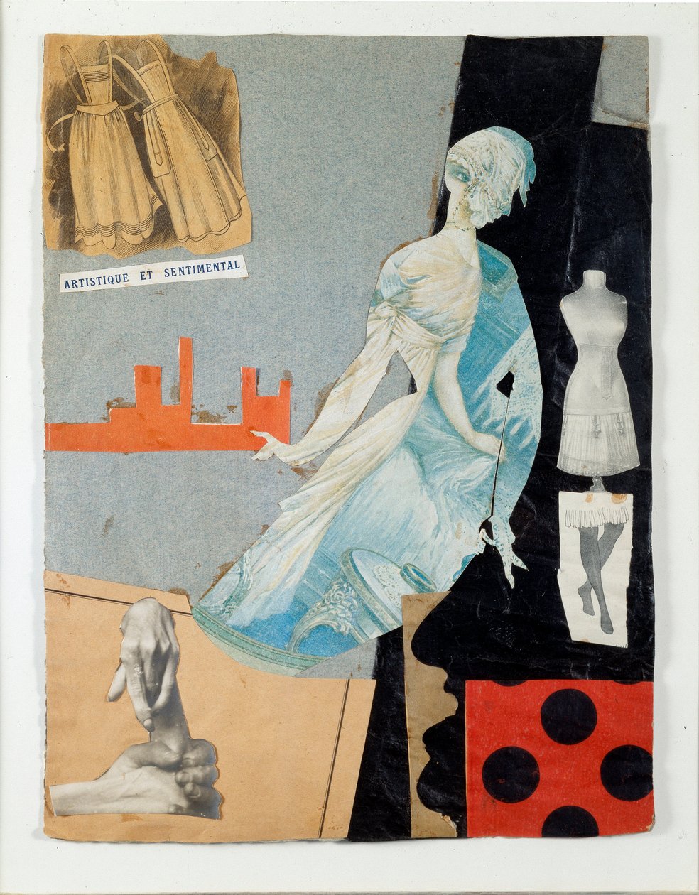 Theodore Fraenkel (1896-1964) による芸術的で感傷的なコラージュ 1921 ミラノ、コレクション Schwarz courtesy Mudima 作： セオドア・フランケル
