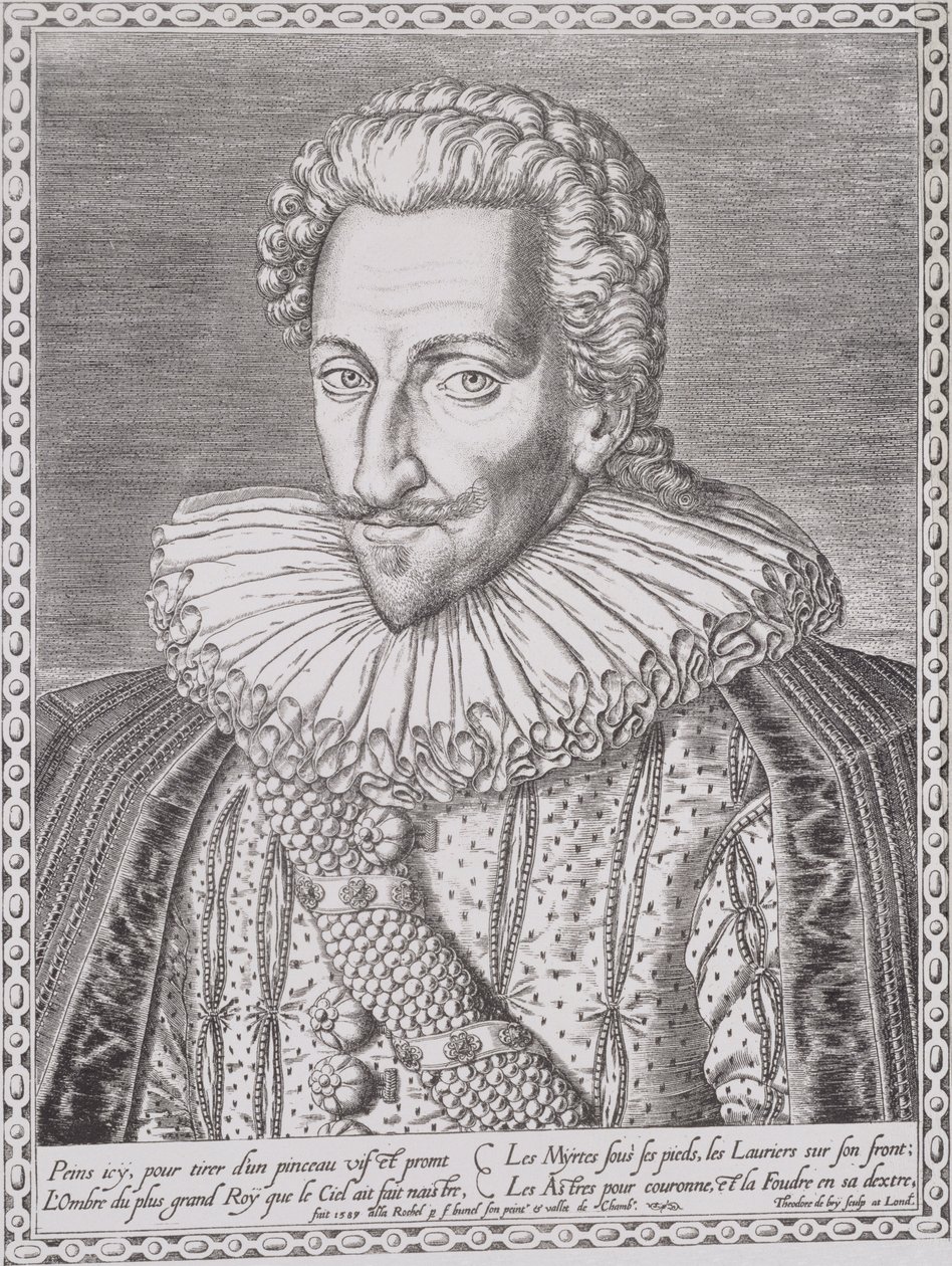 アンリ4世（1553-1610）、ナバラ王、1589年 作： セオドア・ド・ブリー