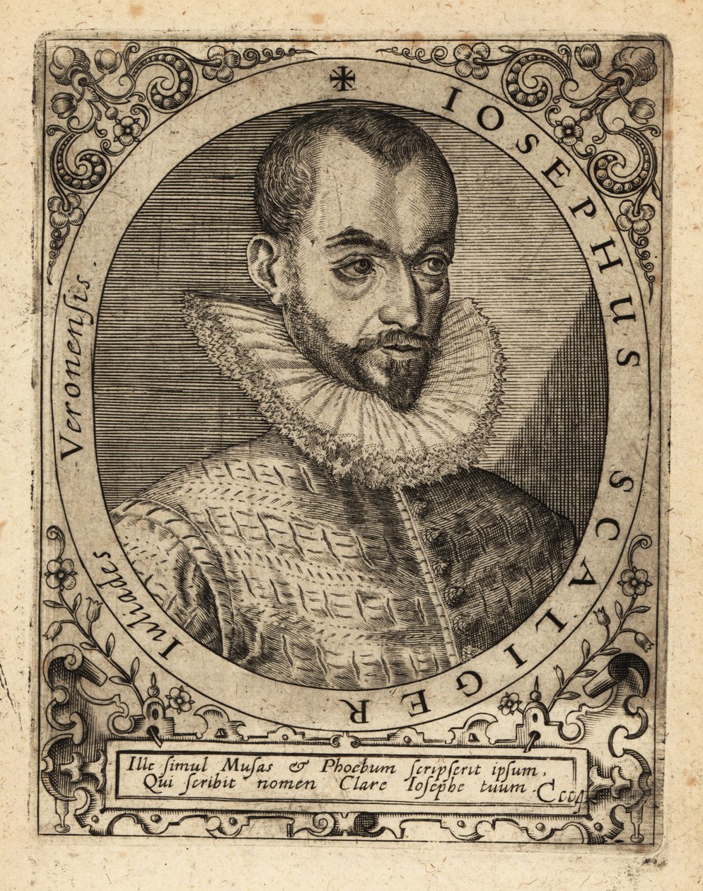 Joseph Justus Scaliger（フランスの宗教家）。 作： セオドア・ド・ブリー