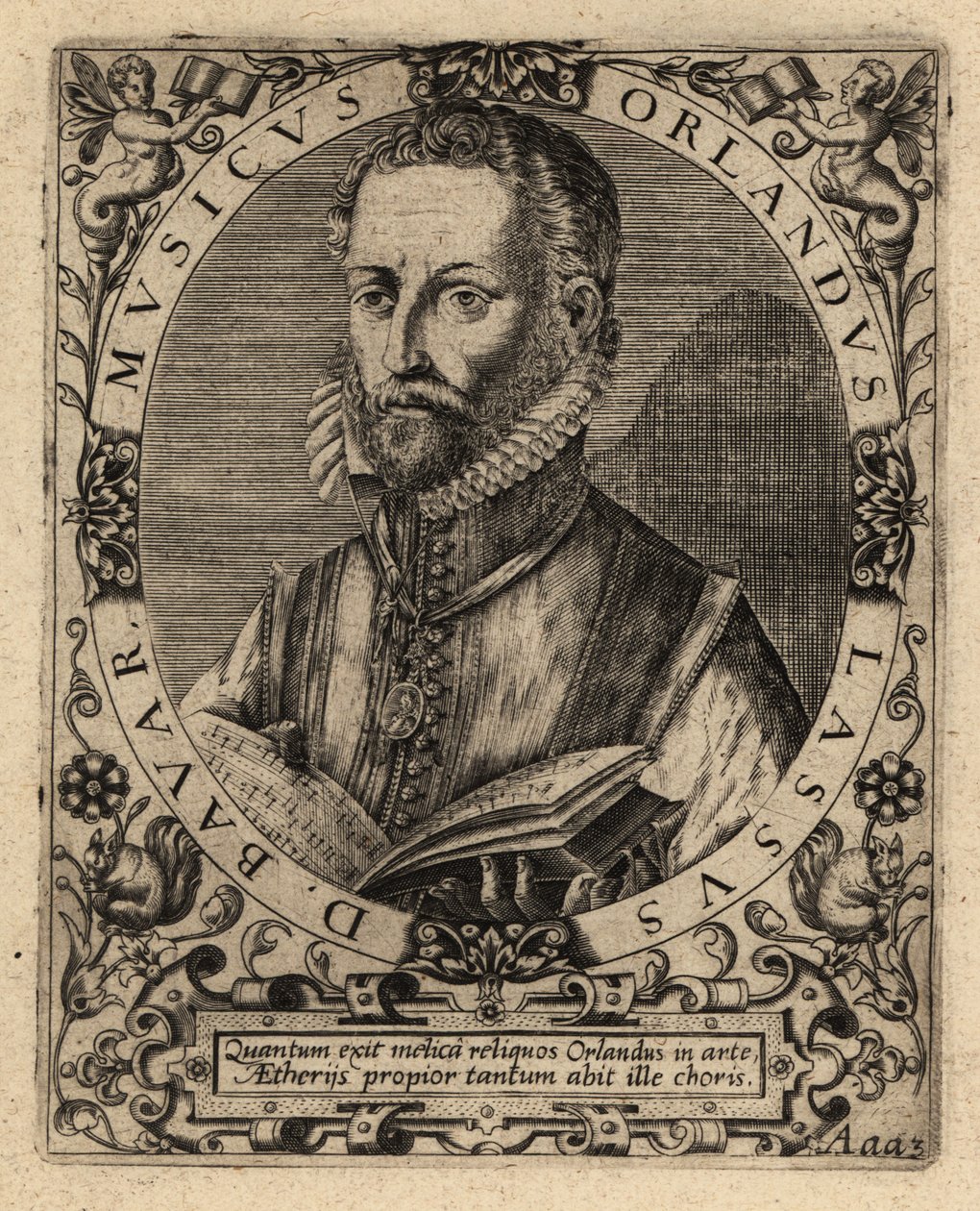 Orlande de Lassus（ポリフォニック・コンポーザー）。 作： セオドア・ド・ブリー