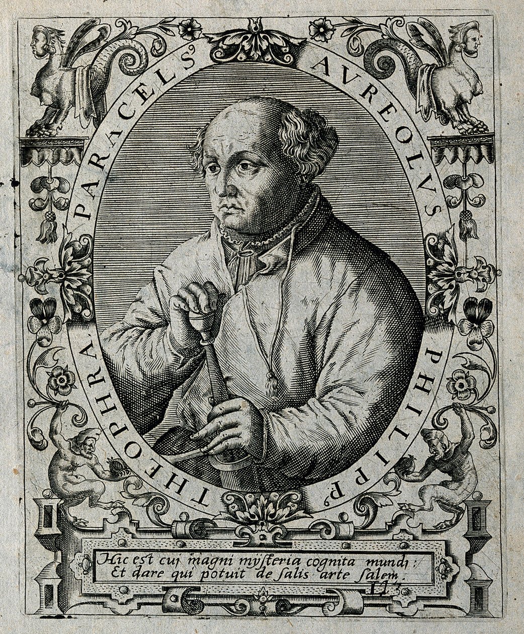 Philippus Theophrastus Aureolus Bombastus von Hohenheim Paracelsus、1645。 作： セオドア・ド・ブリー