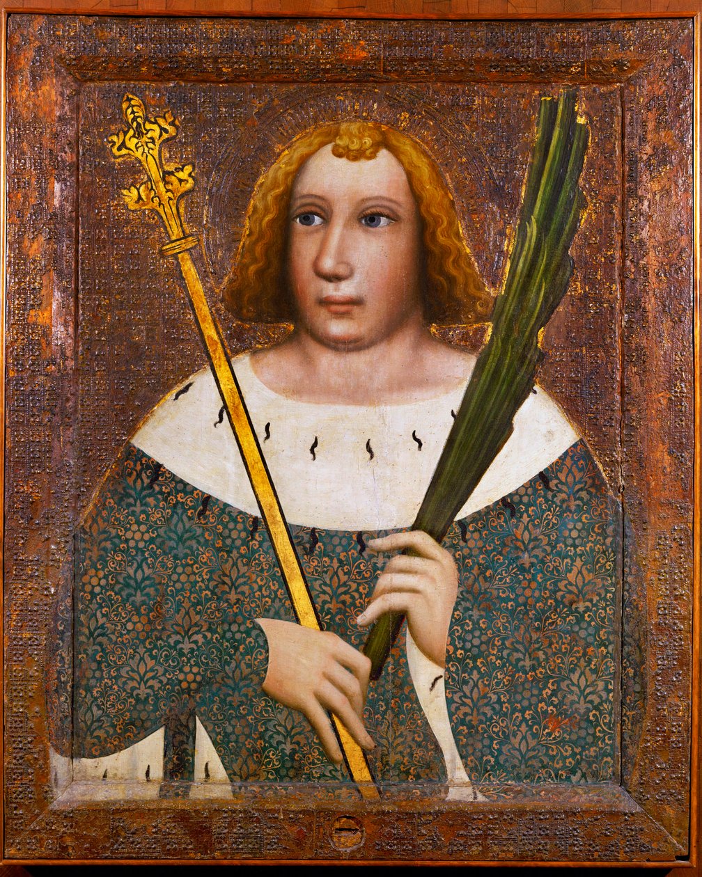 家畜の保護者、聖ヴィート（木にテンペラ） 作： テオドリック・マスター