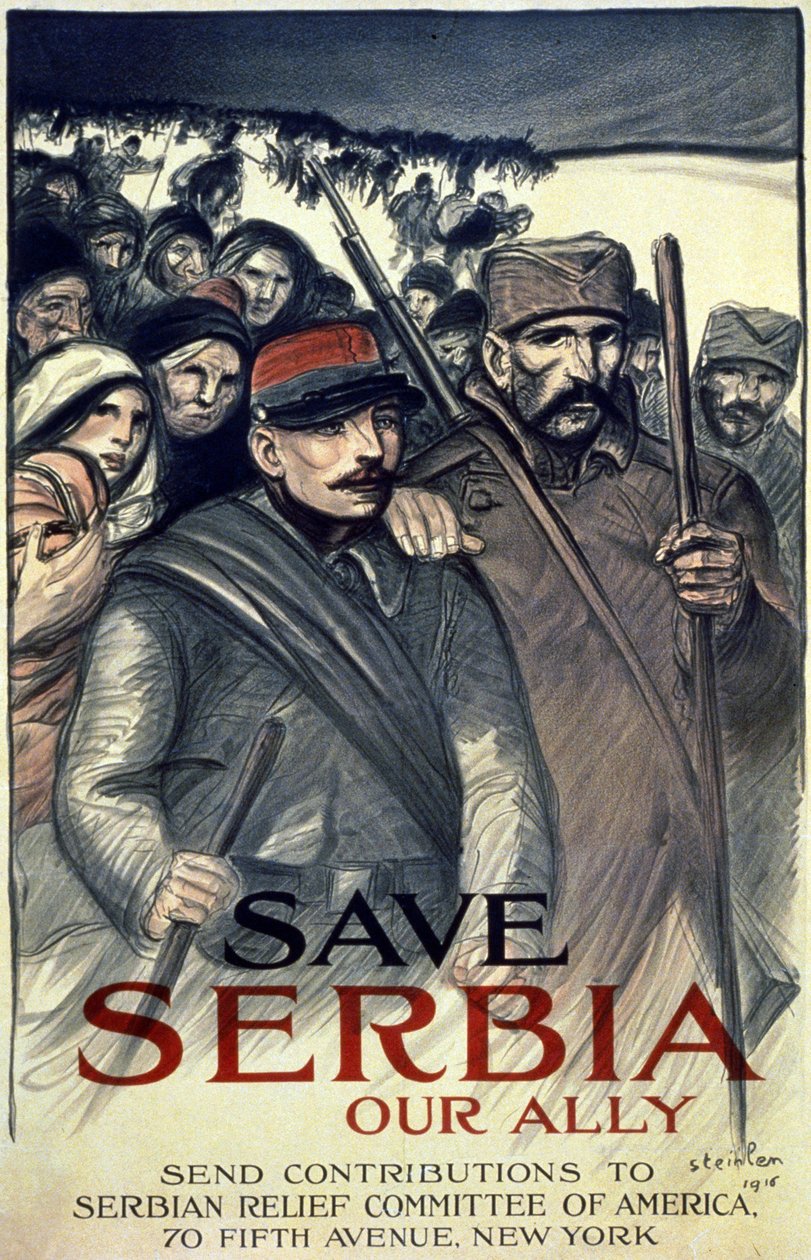 セルビアを救う、同盟国、1916年（699044も参照） 作： テオフィルアレクサンドル・スタインレン