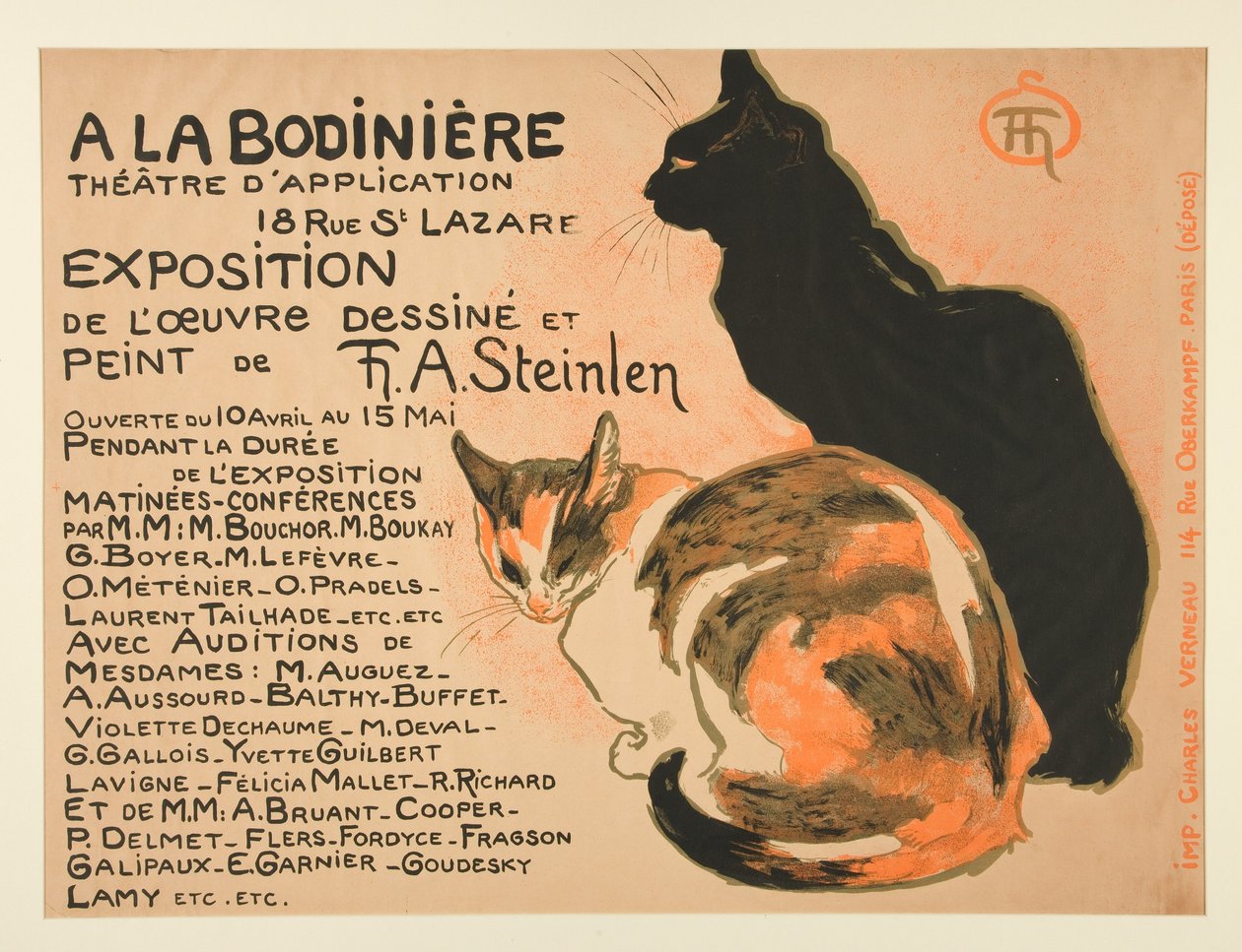 Ausstellung des gezeichneten und gemalten Werks von T. A. Steinlen 作： テオフィルアレクサンドル・スタインレン