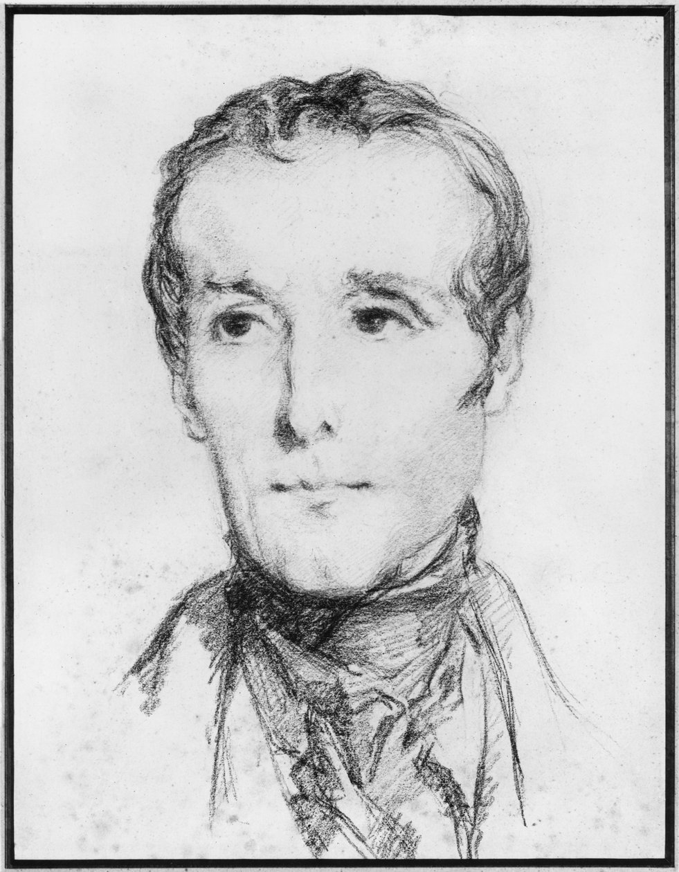 アルフォンスドラマルティーヌの肖像、1848年頃 作： テオドール・シャッセリオー