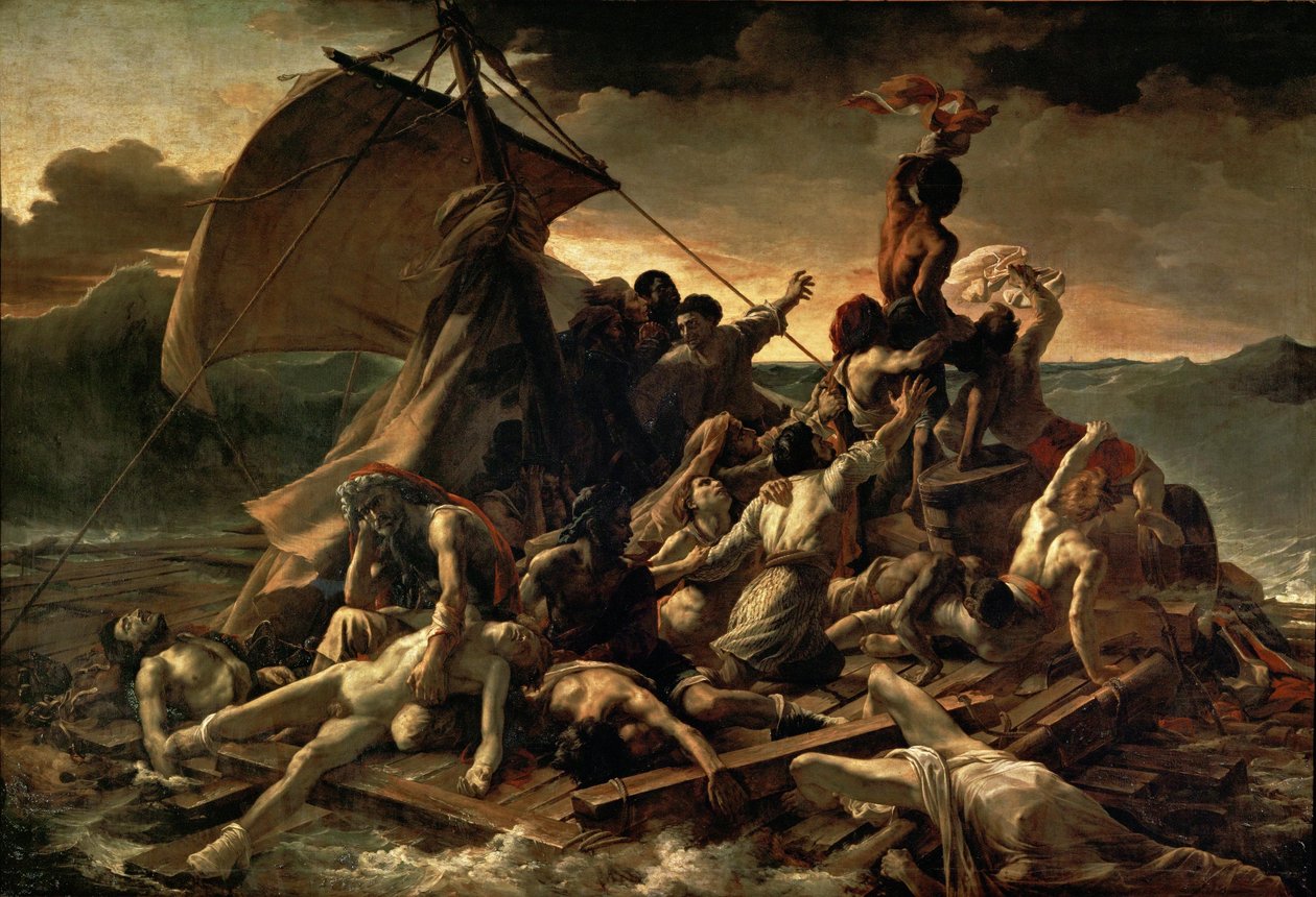 フランス語  Le Radeau de La Méduse メドゥーサの筏 作： セオドア・ジェリコー