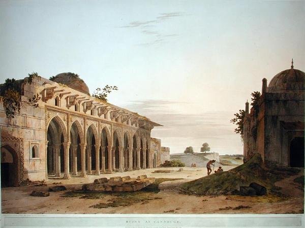 Cannougeの遺跡、1802年公開 作： トーマスとウィリアム・ダニエル
