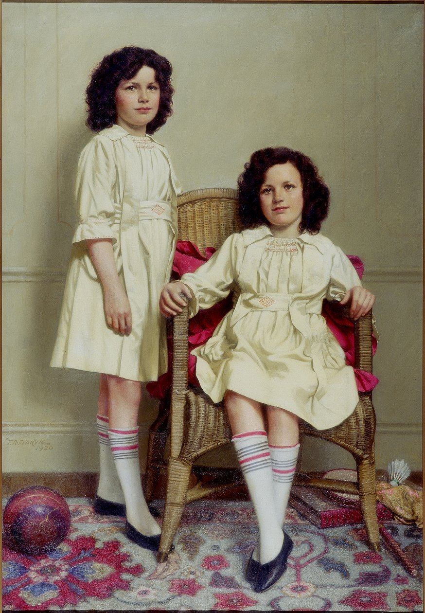 双子（WinifredとLeonora Reid）、1920 作： トーマス・ボウマン・ガービー