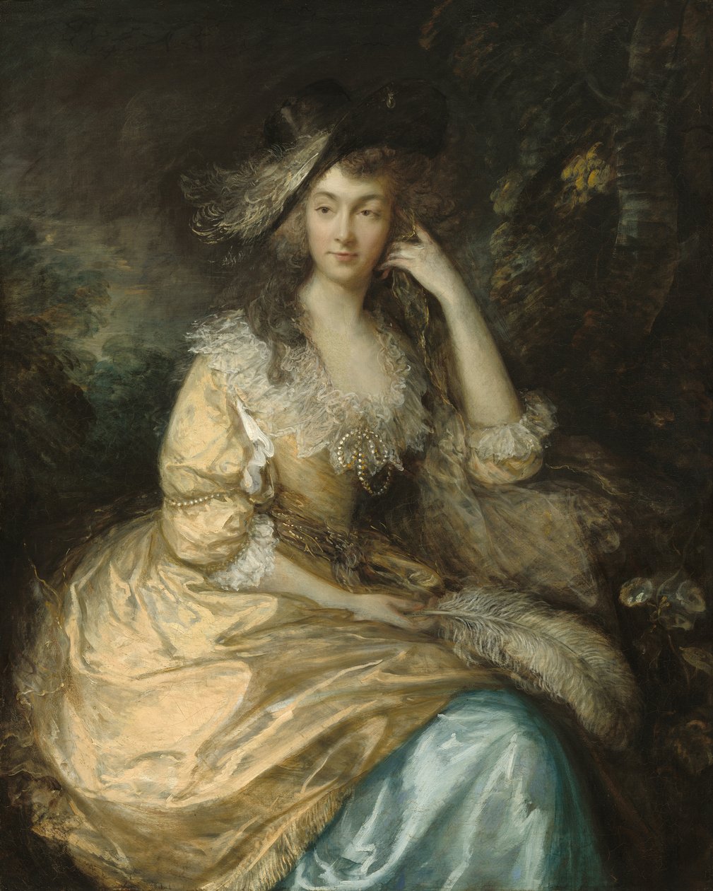 フランシススザンナ、ダンスタンヴィルの女性、1786年頃 作： トーマス・ゲインズバラ