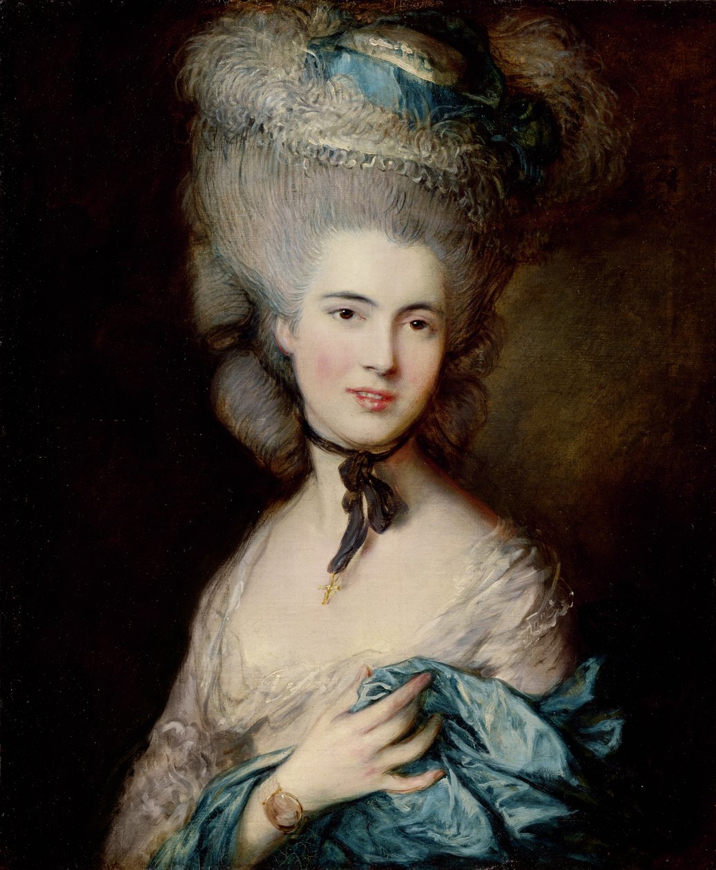 ビューフォート公爵夫人の肖像、c.1775-1780 作： トーマス・ゲインズバラ