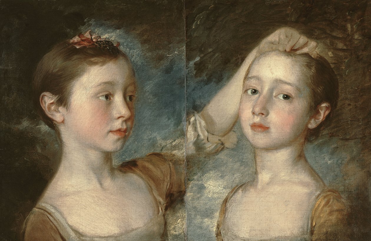 画家の娘マリアとマーガレット、1758年頃 作： トーマス・ゲインズバラ