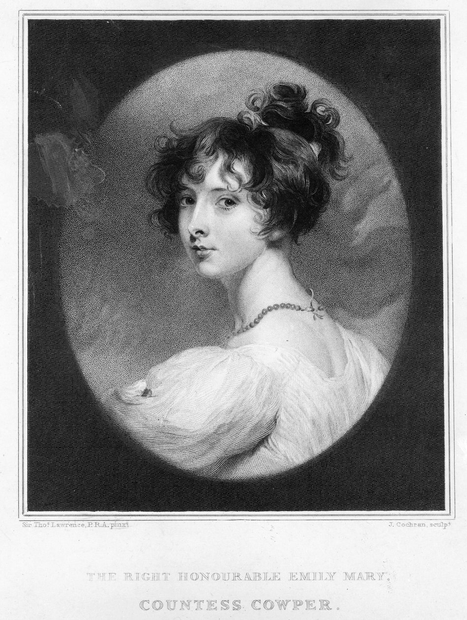 Emily Mary, Gräfin Cowper von Thomas Lawrence: Kunstdruck