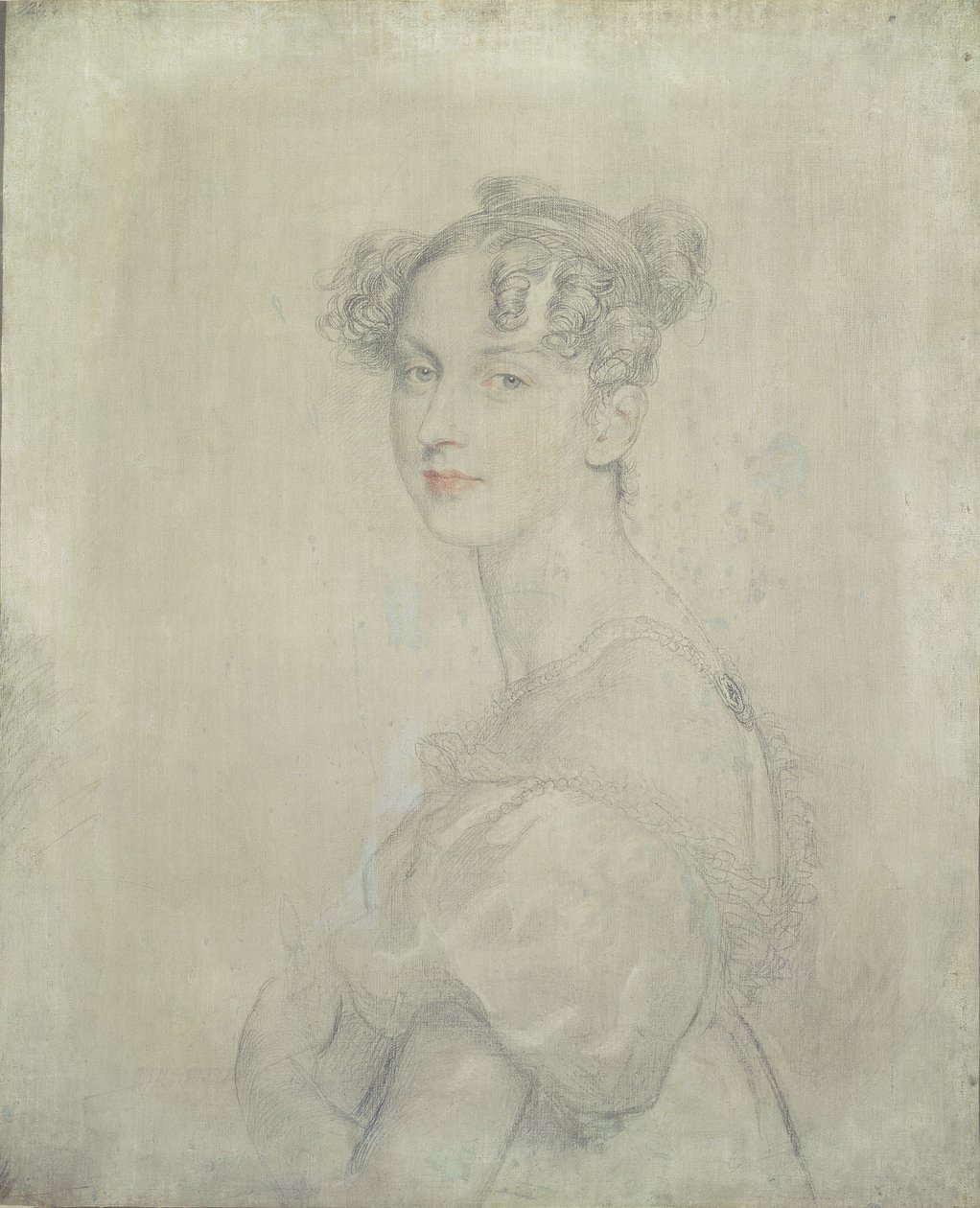 ダリア・リーベン王女の肖像（1785-1857）、1820-23（鉛筆、赤と白のチョーク） 作： トーマス・ローレンス