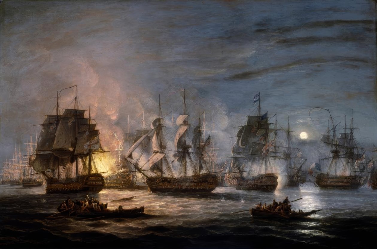 ナイルの戦い、1798年8月1日 作： トーマス・ルニー