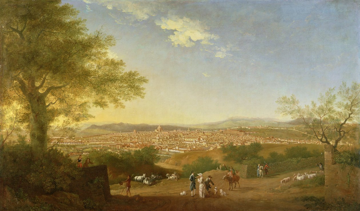 1775年のベロスグアルドからのフィレンツェの全景 作： トーマスパッチ