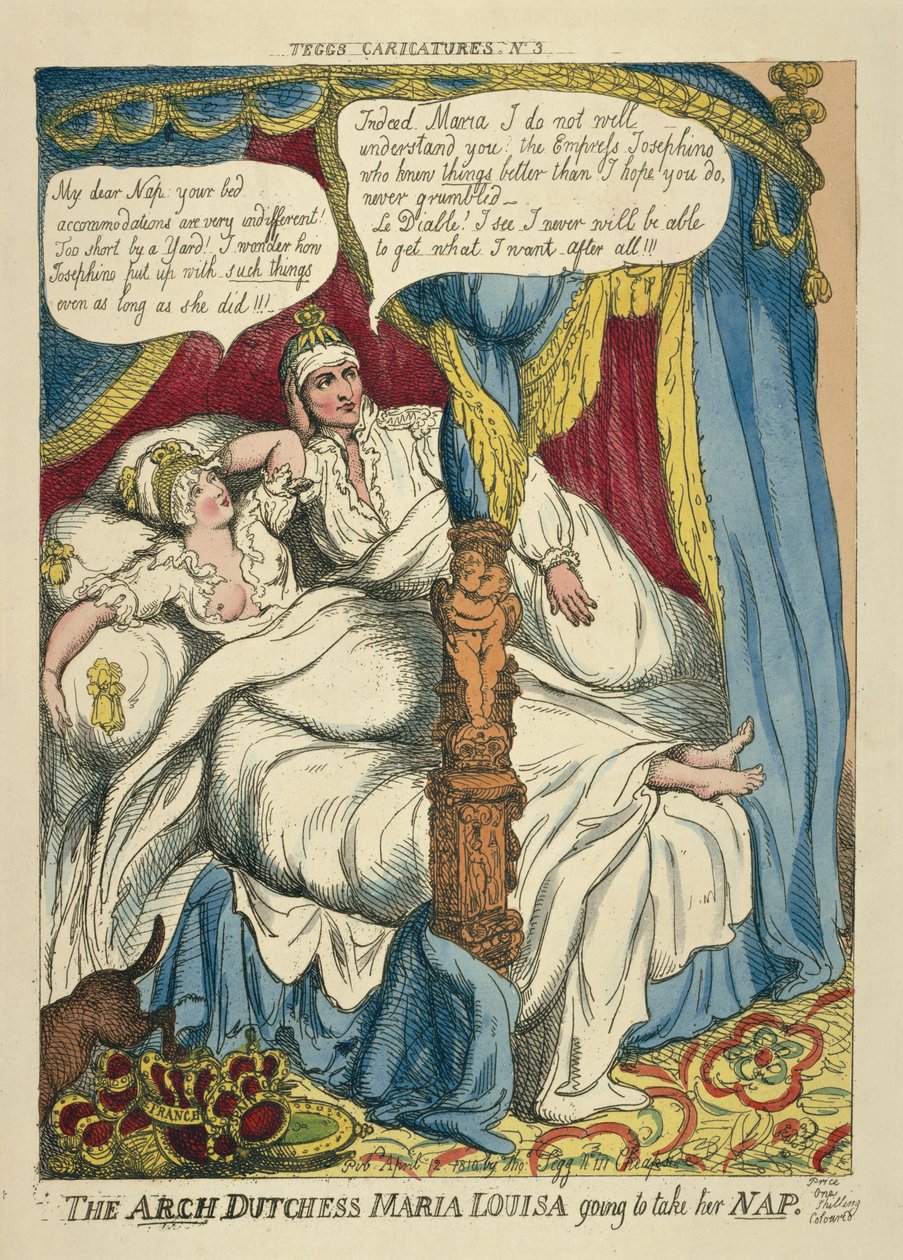 大公マリアルイザがNAPを採用する1810年（手描きのエッチング） 作： トーマス・ローランドソン