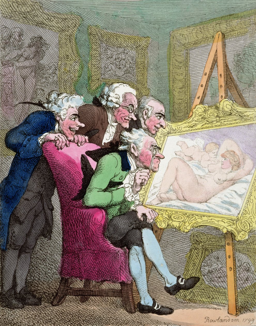 愛好家、1799年（手描きのエッチング） 作： トーマス・ローランドソン