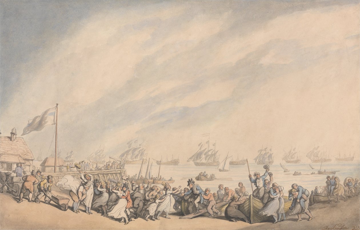 1797年のグレートヤーマスへの艦隊の帰還 作： トーマス・ローランドソン