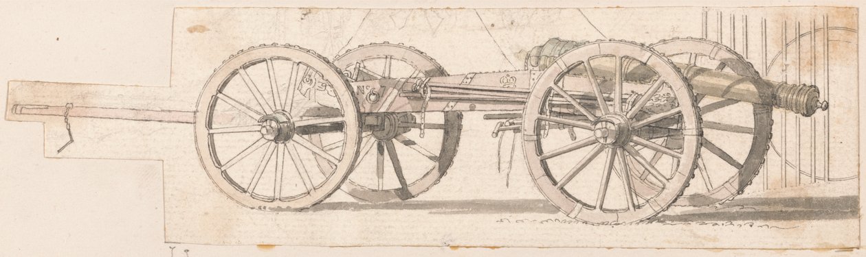 ガンとリンバー、No.7（紙にペンとインクで洗う） 作： トーマス・サンドビー