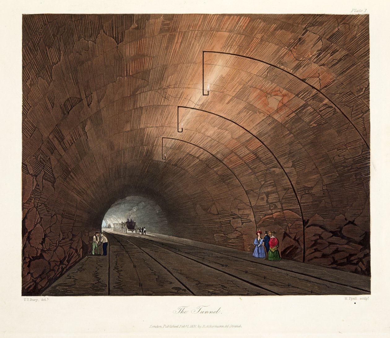 トンネル、1831年（手描きの彫刻） 作： トーマス・タルボット・ベリー