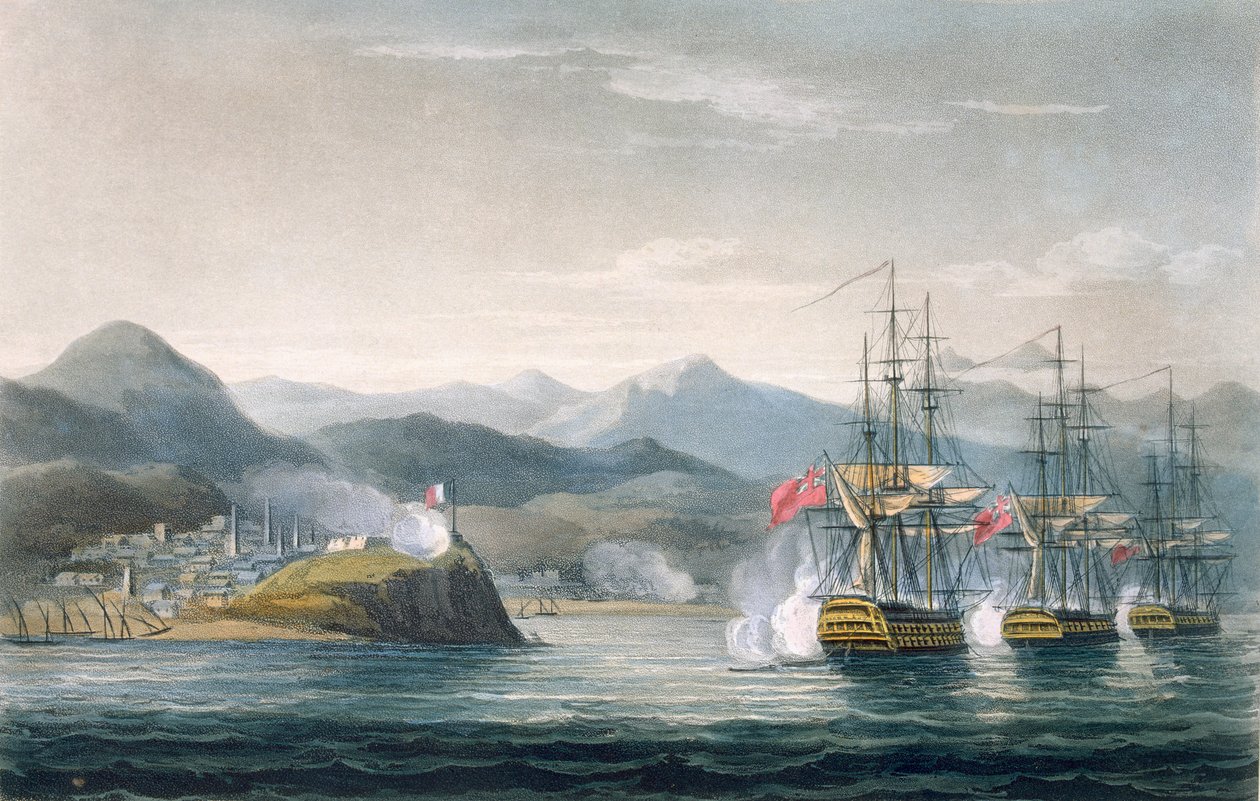 1814年4月12日、T。サザーランドがJ.ラルフの「イギリス海軍の年代学」のために刻んだ1820年（colou 作： トーマスウィットコム