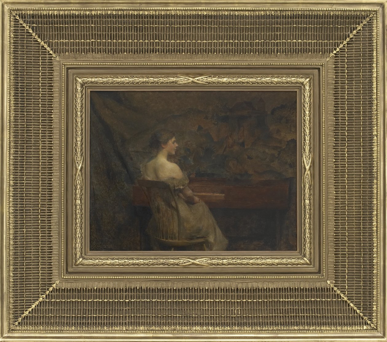 肖像画、1902（木製パネルに油彩） 作： トーマス・ウィルマー・デューイング