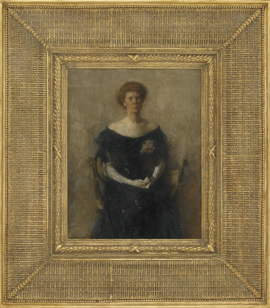 アーティストの娘の肖像、1906 作： トーマス・ウィルマー・デューイング