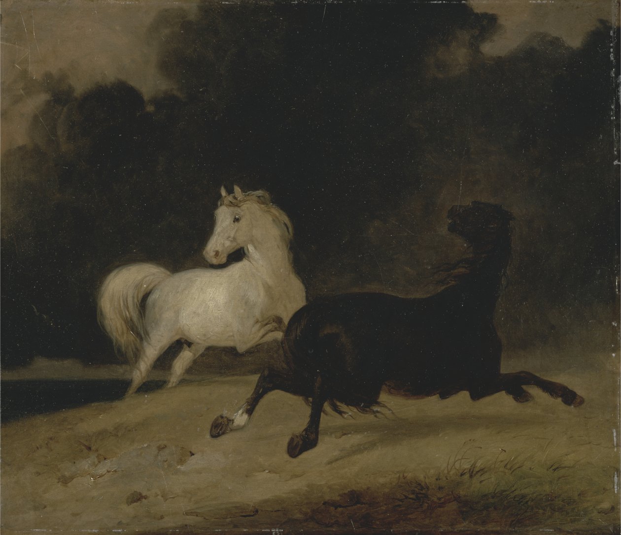 雷雨の馬、1823 作： トーマス・ウッドワード