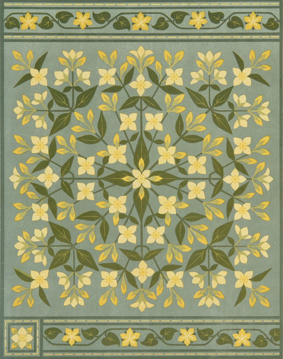 The Art of Embroidery, A Treatise on Practise of Decorative Needlework』よりクッションのデザイン。 作： トーマス(後)クレーン
