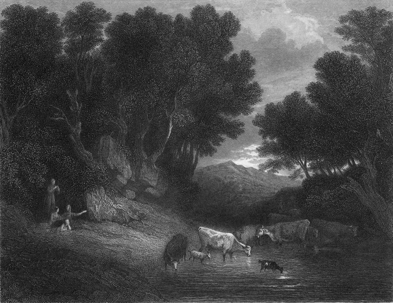 水場（エングレーヴィング） 作： トーマス（後）ゲインズボロー
