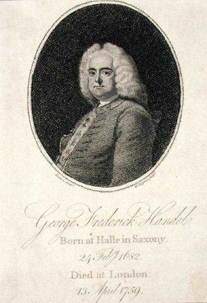 ジョージ・フレデリック・ヘンデル(1685-1759)W.チャップマン(彫刻)作 作： トーマス（後）ハドソン