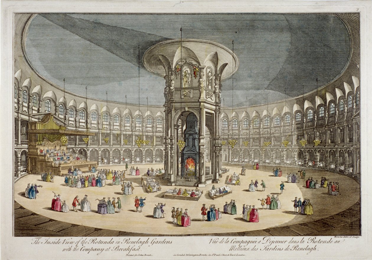 Ranelagh Gardensのロタンダ、チェルシー、ロンドン、c1750 作： トーマス・ボウルズ