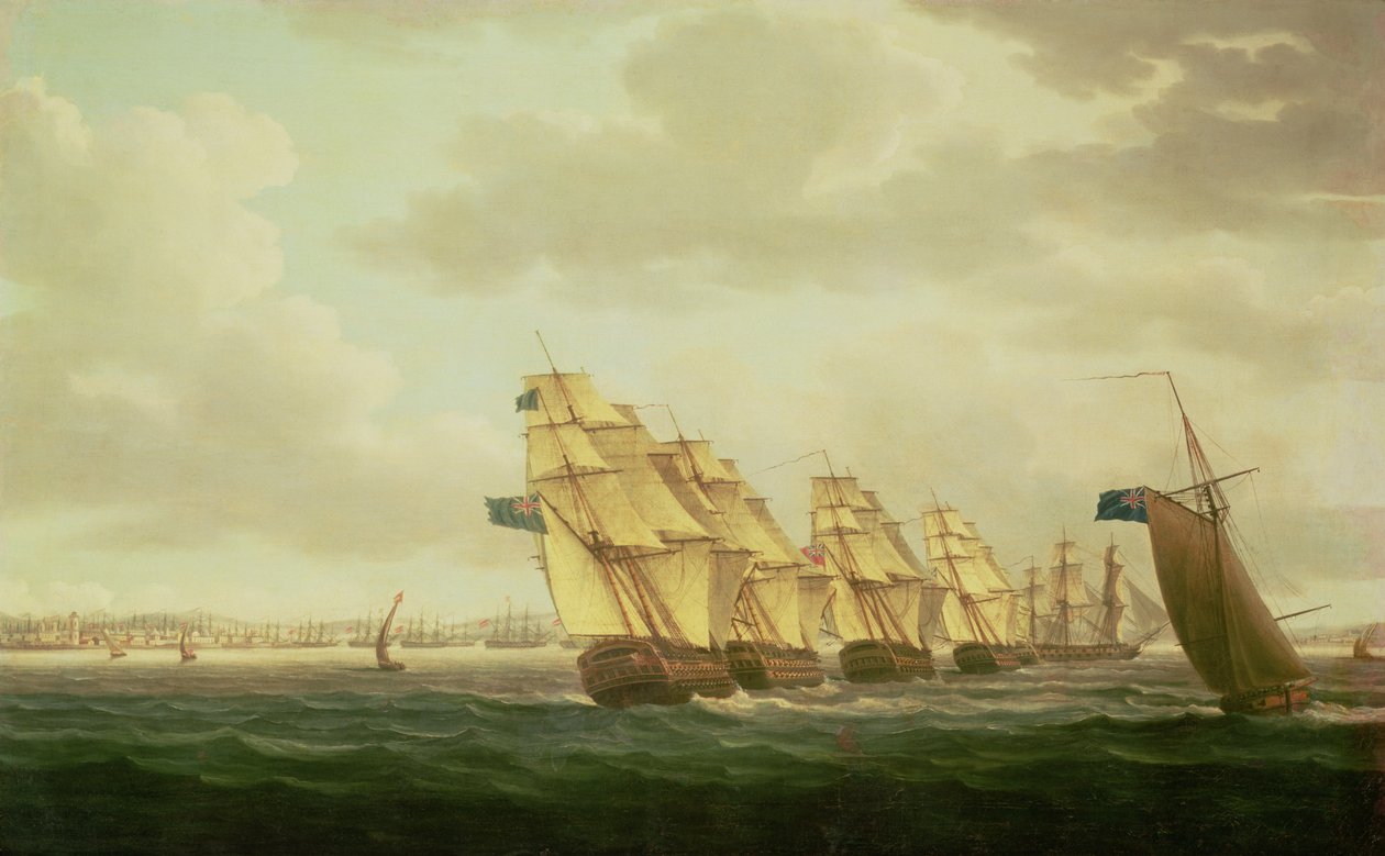 ネルソンは1797年7月、カディス沖の内陸艦隊との「セセウス」 作： トーマス・バターズワース
